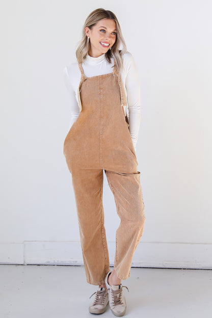 Corduroy Overalls on model
