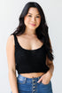 black Knit Cropped Tank