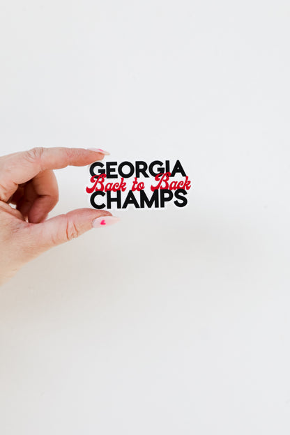 Georgia Back To Back Champs Sticker