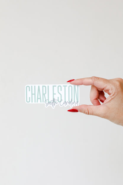 Mint Charleston South Carolina Script Sticker from dress up