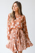 mauve Floral Mini Dress