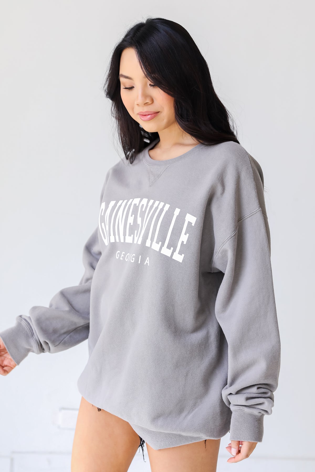 Grey Wednesbury Georgia Pullover side view