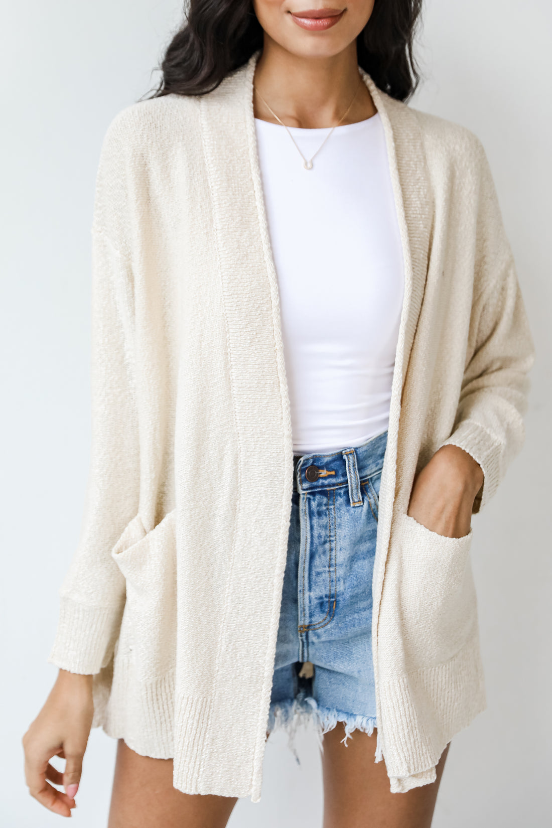 Cardigan on model