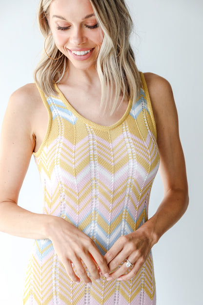 Crochet Knit Maxi Dress from dress up
