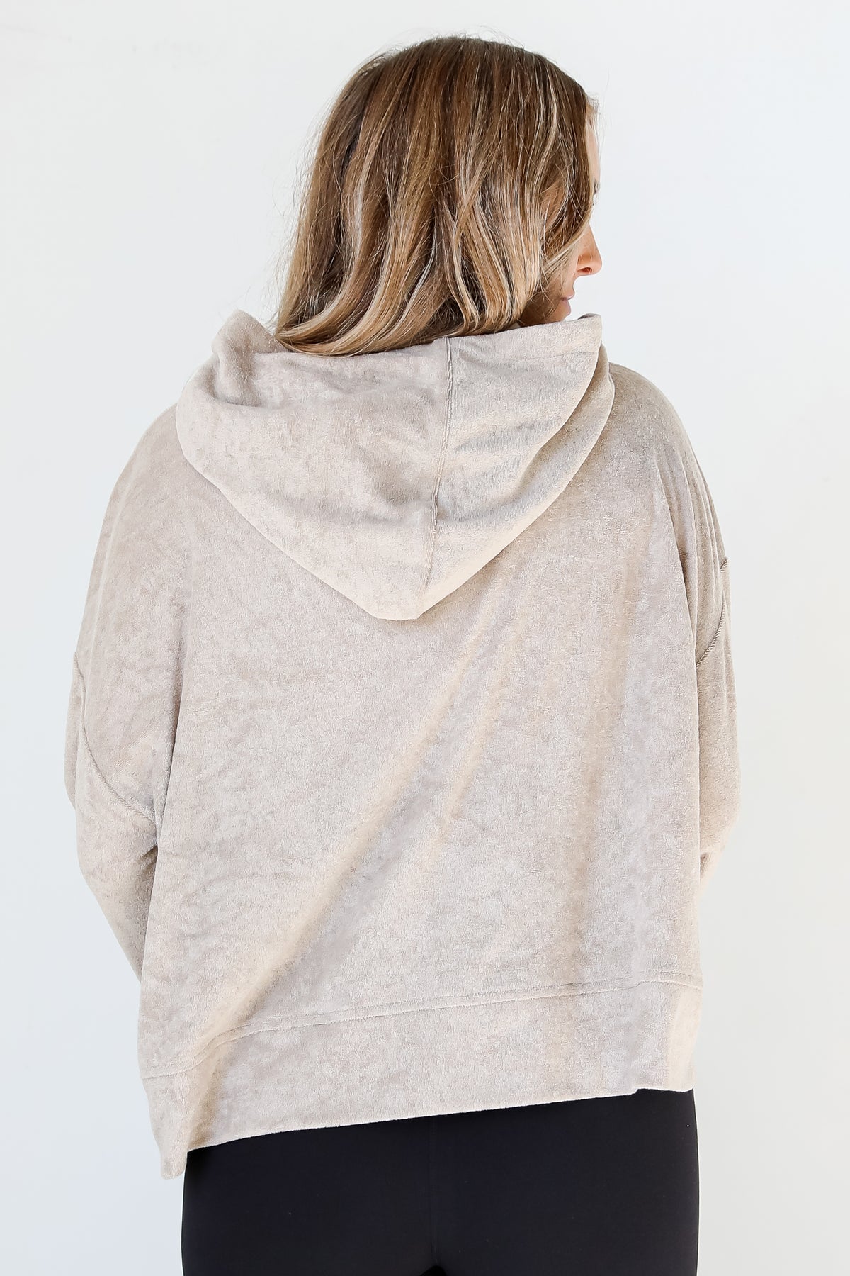 Terry Cloth Lightning Bolt Hoodie back view