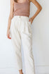 Linen Pants in ivory front view