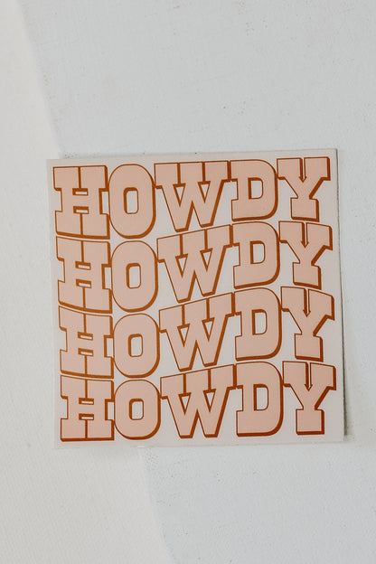 Howdy Sticker