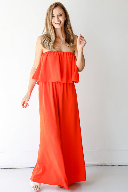 Strapless Jumpsuit front view