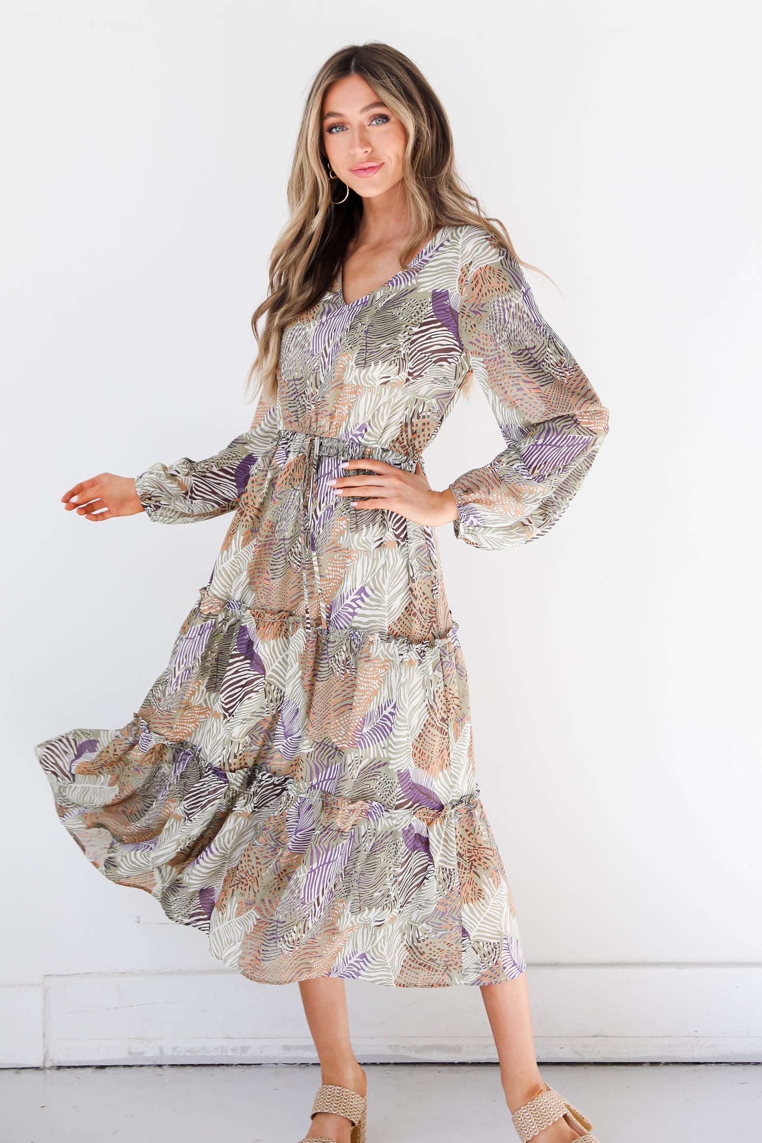 Tropical Midi Dress