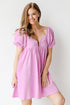 Babydoll Mini Dress in lavender