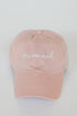 Savannah Embroidered Hat in blush