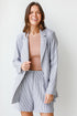 Seersucker Blazer in charcoal