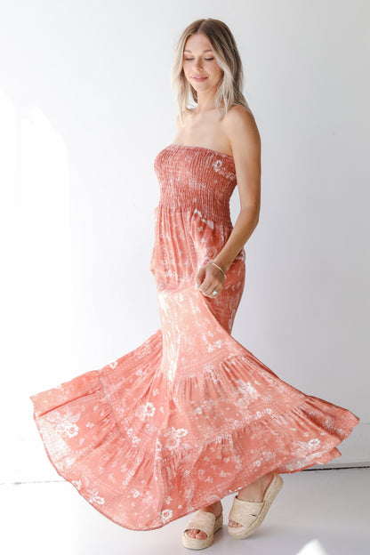 Strapless Maxi Dress on model