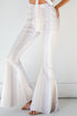 Striped Flare Jeans in lavender side view